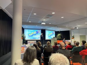 Martijn Timmer presenteert tijdens NED Conferentie