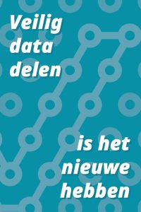 Ansichtkaart programma Edu-V met tekst: Veilig data delen is het nieuwe hebben