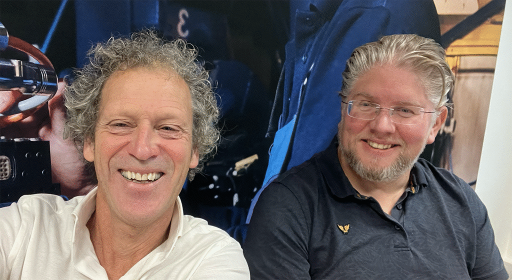 Selfie JaapJan Vroom met collega bij Curio