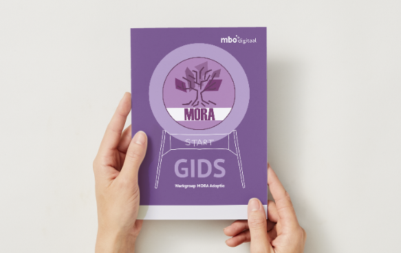 Handen houden gids vast